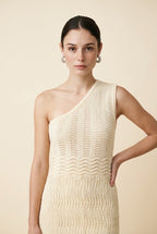 Riviera Baby Yellow One-Shoulder Dress | Casa Maly