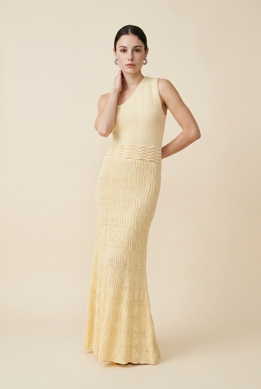 Riviera Baby Yellow One-Shoulder Dress | Casa Maly
