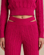 Bacana Lightweight Textured Knit Coordinated Set in Fuchsia | Casa Maly