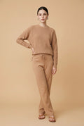 Relaxado Beige Viscose Fine-Knit Lounge Set | Casa Maly