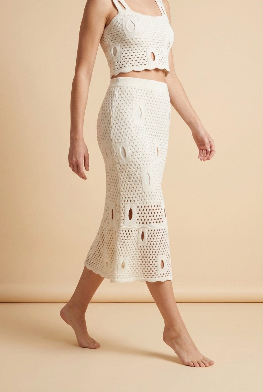 Set Sussy Off White Viscose Blend Set | Casa Maly
