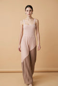 Monaco Textured Polypropylene Blend Knit Dress in Beige | Casa Maly