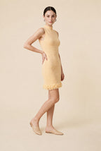 Amelia Butter Lightweight Knit Maxi Dress | Casa Maly