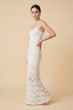 Off White Knit Top & Midi Skirt Set | Casa Maly