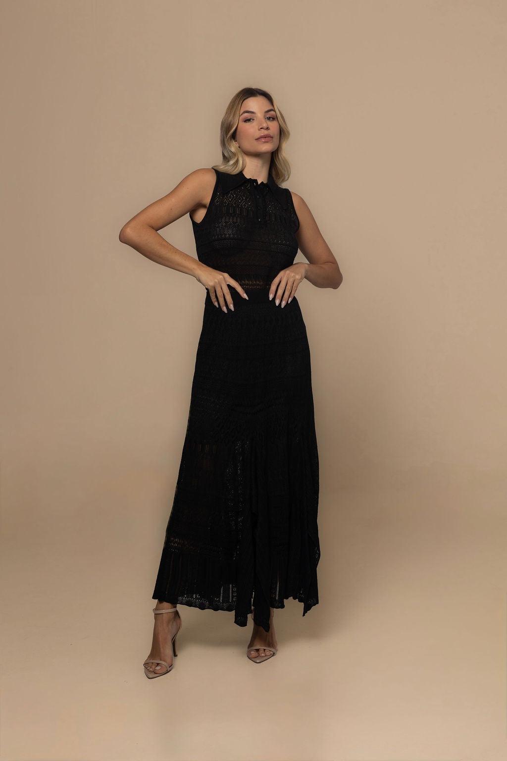 Set Trullo Black Viscose Skirt Set | Casa Maly