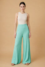 Samba Mint Acrylic Knit Pant | Casa Maly