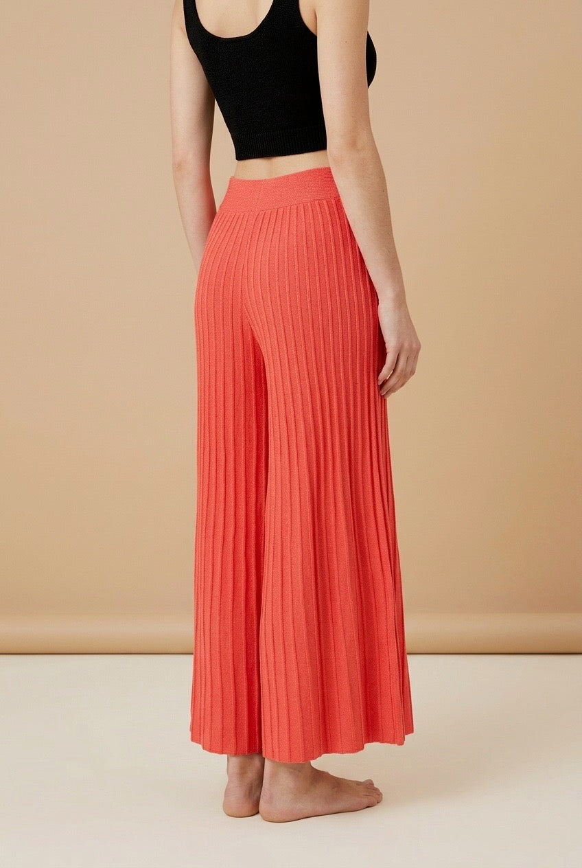 Samba Tangerine Acrylic Knit Pant | Casa Maly