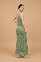 Serena Green Tejido Dress | Casa Maly